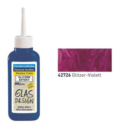 Glas-Design Windowcolor-Farbe 80ml Glitzer-Violett [Spielzeug]