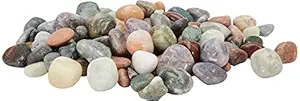 PEBBLE WORLD Agates, Quartz & Jasper Pebbles (1 Kg, Pack of 50)