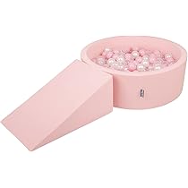 KiddyMoon Schuimspeelplaats Met Ronde Ballenbak (100 Ballen) Ballenbakken Voor Baby's Speelbad Hindernisbanen, Gemaakt In De EU, Roze:Parel/Grijs/ Transparant/Poeder Roze KiddyMoon Schuimspeelplaats Met Ronde Ballenbak (100 Ballen) Ballenbakken Voor Baby's Speelbad Hindernisbanen, Gemaakt In De EU, Roze:Parel/Grijs/ Transparant/Poeder Roze