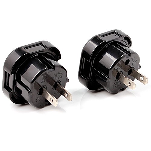 Neuftech 2x Reisestecker UK auf US Stecker, Adapter UK auf US,Kanada,Australien,China,HK,Japan,Thailand usw - 2