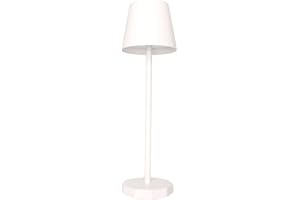 D-LIGHT PROFESSIONAL Lampada da Tavolo senza Fili, Lampada da Tavolo Ricaricabile e Dimmerabile con Controllo Touch da Comodino o Scrivania (Bianco, Lampada singola)