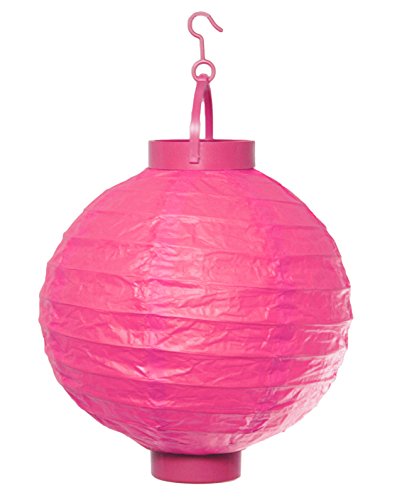 10er Set LED Papierlaterne Papier Lampion Lampions Laterne Batterie Garten Papierlampion – Kabellos – Batteriebetrieben / Rosa – Blau – Rot – Grün – Weiß - 2