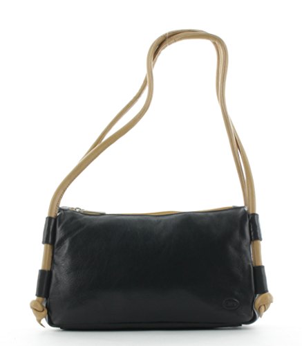 Preisvergleich Produktbild Calypso Abendtasche Ausgehtasche Clutch Damen 2159 Schwarz / Camel