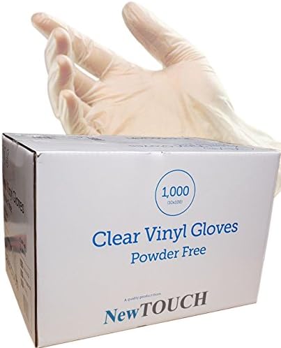 Medical Grade Clear Vinyl Gloves Powder Free and Latex Free x 1000 (Clear Vinyl, Medium)
