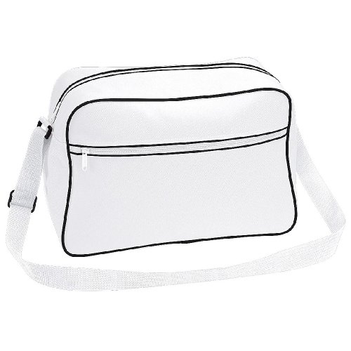 Preisvergleich Produktbild Bagbase Retro Schultertasche Wei / Schwarz