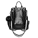 Produktbild PoJu Rucksack weibliche koreanische Version 2019 Flut Wilde Simulation Leder weibliche Tasche mit doppeltem Verwendungszweck weichem Leder Rucksack