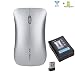 Produktbild Awxlumv Wiederaufladbare kabellose Maus, 2.4G kabellose Maus Mini geräuschlose Mäuse mit Nano-Empfänger für PC Computer, Laptop, MacBook Windows 7/8/10 / XP Vista Linux Mac-Silber