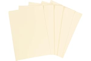 BCreativetolearn A5 Cream Ivory Pastel Card 50 Sheets 160gsm A5 Revision Cards, Printer, Photocopier Coloured Card Sheets.