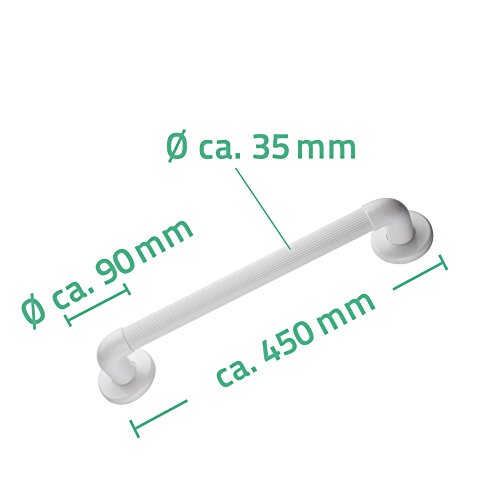 Ridder A1014501 Wannengriff, Haltegriff, Eco, 45 cm, Kunststoff, weiß - 6