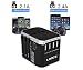 Produktbild Loocz Universal Ladegerät World Plug International Reiseadapter Travel Plug Converter mit 4 USB für alle Länder England UK - Amerika USA - Australien - Asien - Südamerika - Afrika - Reisestecker - Reiseadapter - Weltadapter TYPE USB C Verbindung
