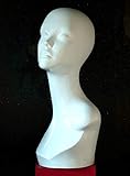 Erstaunlich hochwertige moderne weibliche White Gloss Schaufensterpuppenkopf!