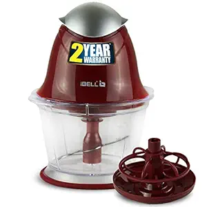 iBELL VC588SG Electric Vegetable Cutter/Chopper, Food & Fruits Chopper, 800ml Capacity with Whisking Attachment, Maroon - 200 Watts