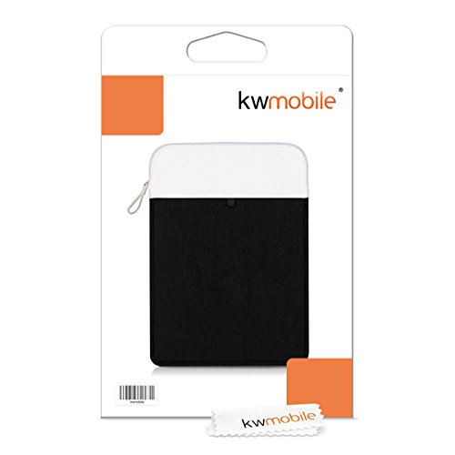 kwmobile Laptoptasche Filz Sleeve für 11″ 11,6″ Laptop Notebook – Notebook Tasche Schutzhülle Laptop Case Hülle in Schwarz Weiß Innenmaße: ca. 33 x 23,5 cm - 6