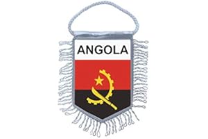 Akachafactory Fanion Mini Drapeau Pays Voiture Decoration Angola angolais