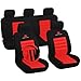 Produktbild Universal Auto Sitzbezug Sitzbezüge Schonbezüge Sport Serie schwarz / rot AS7266