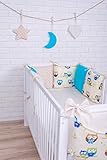 Amilian Baby Nestchen Bettumrandung 210 cm Design11 Bettnestchen Kantenschutz Kopfschutz für Babybett Bettausstattung - 3