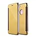 Produktbild Sycode für iPhone 6S Plus Spiegel Hülle,für iPhone 6 Plus Flip Schutzhülle,für iPhone 6 Plus/6S Plus Volle Ecke Schütz Case,Luxus Stilvoll Edel Cool Männer Frauen Screen Protector Gold Slim Fit Clear View Mirror Cover Metall-Galvanotechnik Faltbar Case Cover Tasche Shell für iPhone 6 Plus/6S Plus 5.5 Zoll-Gold Mirror