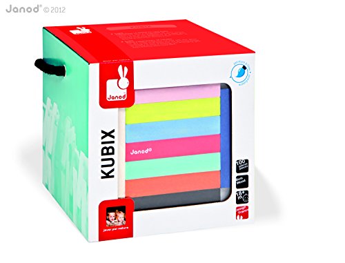 Imagen 3 de Janod 4508068 - Juego de láminas de madera (100 fichas), varios colores