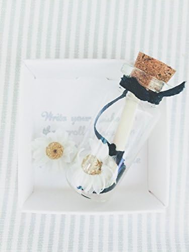 White Daisy Wish Bottle / Message in a Bottle