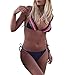 Produktbild feiXIANG Damen frauenbade push - up print verband bikini set femme beachwear badeanzug Bikini (L, Navy)