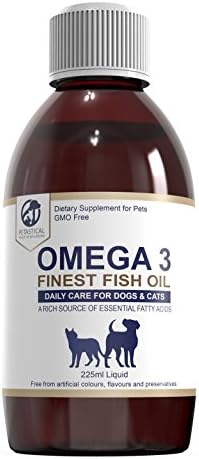 Petastical Extra Strength Omega 3 Fatty Acid Fish Oil for Dogs and Cats - 225ml Bottle - Pharmaceutical Grade - 100% more Omega 3 than the Best Scottish or Norwegian Salmon Oil and Cod Liver Oils - EPA 1050mg - DHA 750mg - Max Strength