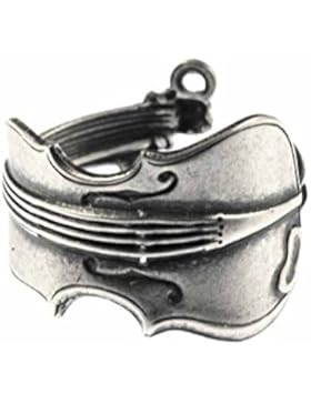 Geigenring Ring Geige Miniblings Fingerring Violine Bratsche Geiger versilbert