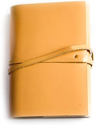 Handmade Leather Journal/Notebook - Tanned (Vegetable Dye) Leather A6 (Cotton Paper) Size 160 x 115 x 20mm