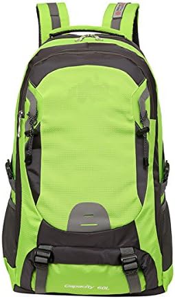 LQQAZY Male Female Backpack Large Capacity 60L Outdoor Bag Waterproof Travel Sports Mountaineering Backpack,Green