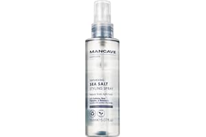 ManCave Texturising Sea Salt Spray for Men, Natural Finish & Light Hold, Supports Healthy Hair, Made in UK, PCR Packaging, With Caffeine, Saw Palmetto & Betaine