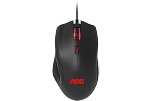 AOC GM200 Mouse da gioco - 4200 DPI - Colori RGB - Cavo in PVC di 1,8 metri