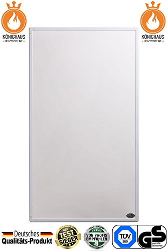 Infrarot Heizung 300 Watt mit Digital- Thermostat – schlichten weißen Rahmen – deutscher Hersteller und vom Tüv Süd GS geprüft -neueste Technologie – 30 Tage Zufriedenheitsgarantie – 5 Jahre Herstellergarantie- Elektroheizung mit Überhitzungsschutz -Überprüft durch deutsche Ingenieurgesellschaft- Fern Infrarotheizung Heizt bis 3-8m² - 5