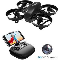 Potensic Drone avec caméra Potensic Mini avion avec télécommande Drone avec Wifi caméra A20W fonction de suspension Altitude caméra, adapté aux débutants, Meilleur cadeau de Noël