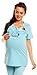 Zeta Ville - Womens Maternity Nursing Pyjamas Hospital Labour Nightwear - 397c (Blue, 14)