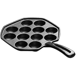 MaoDaAiMaoYi 12 Trous Pieuvre Balle Takoyaki Poêle Poêle À La Viande Boule Mode de Vie Friteuse Profonde Poêle À Frire La Conception Quotidienne Vintage Moderne Style Cuisinière Chaudière Pot