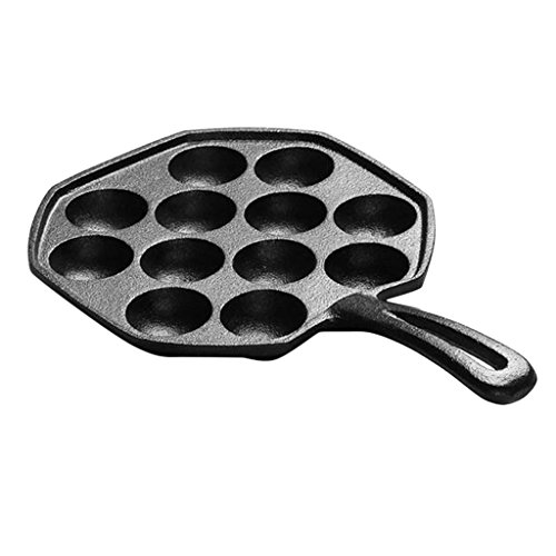 MaoDaAiMaoYi 12 Trous Pieuvre Balle Takoyaki Poêle Poêle À La Viande Boule Mode de Vie Friteuse Profonde Poêle À Frire La Conception Quotidienne Vintage Moderne Style Cuisinière Chaudière Pot