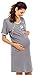 Zeta Ville - Women's Maternity Nursing Nightdress Breastfeeding Nightie - 362c (Graphite, UK 14/16)
