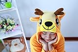 Honeystore Jumpsuit Sika-Hirsch Fasching Halloween Kostüm Sleepsuit Cosplay Pyjama Schlafanzug Erwachsene Unisex Tier Onesize M - 