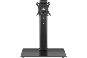 FURWOO Stojak na monitor komputerowy pojedynczy monitor pięciobiegowa regulacja wysokości stojak na telewizor obrotowy uchwyt na telewizor