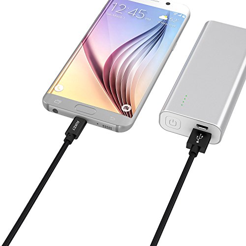 AUKEY Micro USB Ladekabel Nylon 1m*3 USB Kabel für Micro USB Geräte wie Akkus / Smartphone HUAWEI / Samsung / Sony Schwarz - 6