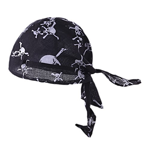 Kesheng Pirate Biker Head Wrap Chapeau en Coton Bandana De Cyclisme Unisexe Accessoire