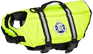 Paws Aboard Designer Doggy Life Jacket, Neon Yellow, Small