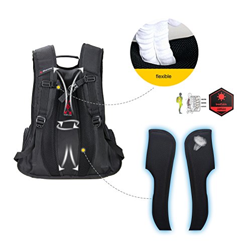 Soarpop BB4347MBK Geschfts Laptop Rucksack 15 6 Schwarze