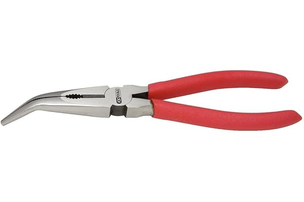 KS TOOLS 115.1318 Pince à bec demi-rond coudé 45° standard, 165 mm