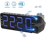 Einstellbarer Bildschirm Helligkeit und Temperatur Monitor: Mit dem 6-Zoll-Ultra-Clear-Display können 3 Projektionshelligkeit und 4 Bildschirmhelligkeit nach Ihren Bedürfnissen separat eingestellt werden. Kann die Raumtemperatur in Fahrenheit oder Celsius überwachen.