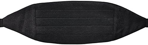Black Scroll Satin Cummerbund