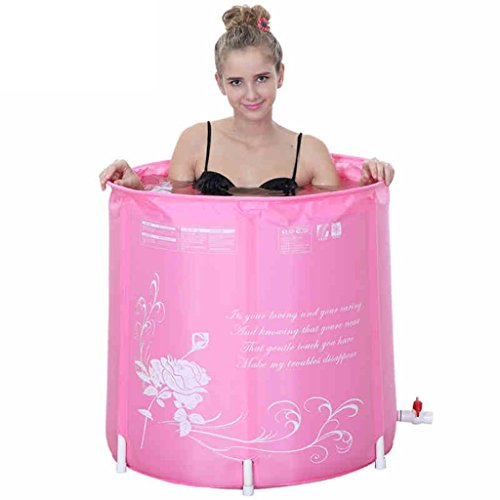 Preisvergleich Produktbild fandbo aufblasbar Bad Umweltfreundliche faltbare Badewanne Erwachsene Bad Barrel Pink