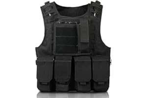 Labstandard Gilet Tactique pour Enfants Camouflage Gilet de Combat pour extérieur pour Jeux de Terrain Protection Gilet Tactique Veste Porte Plaque Ajustable