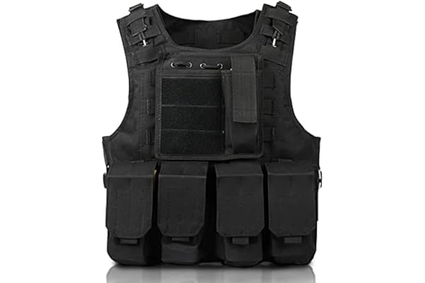Labstandard Gilet Tactique pour Enfants Camouflage Gilet de Combat pour extérieur pour Jeux de Terrain Protection Gilet Tactique Veste Porte Plaque Ajustable