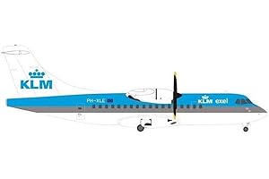 Herpa Modelo de avión KLM Exel ATR-42-300 PH-XLE Escala 1:200 - Modelo de avión para Diorama, modelismo, Pieza de coleccionista, decoración, avión sin Soporte de Metal