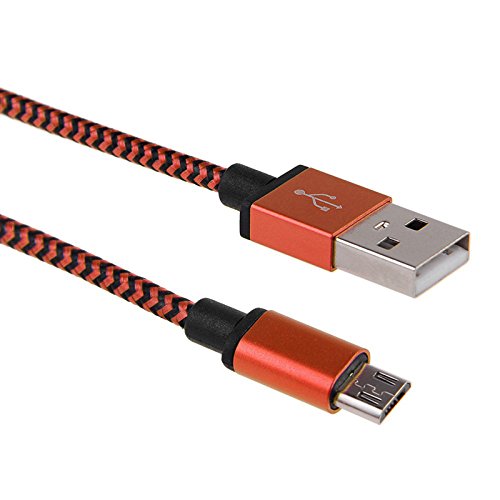 iRoundy Android Micro-USB-Kabel, 3 Pack 6FT Nylon Geflochten leicht Kämmbar sind Micro USB Ladekabel für Tablets und Smartphones, Samsung, HTC, Motorola und mehr - 2
